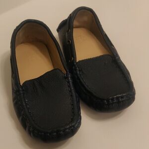 Janie and Jack Blue leather Moccasins Comfortable Slip-On Style sz 10 boy